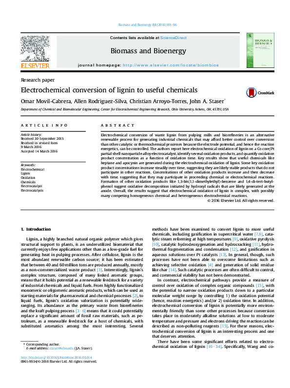 Pdf Electrochemical Conversion Of Lignin To Useful Chemicals Pdf Electrochemical Conversion Of Lignin To Useful Chemicals