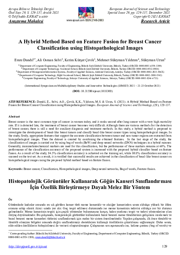 (PDF) A Hybrid Method Based on Feature Fusion for Breast Cancer ...