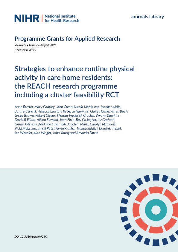 (PDF) Strategies to enhance routine physical activity in care home ...