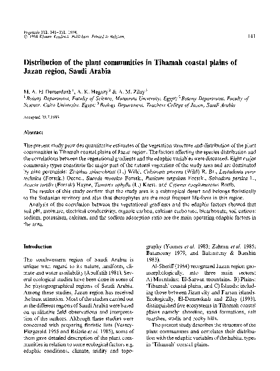 (PDF) Distribution of the plant communities in Tihamah coastal plains ...