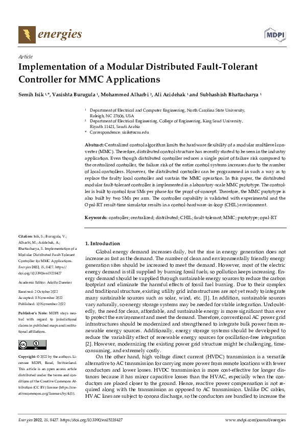 (PDF) Implementation of a Modular Distributed Fault-tolerant Controller ...