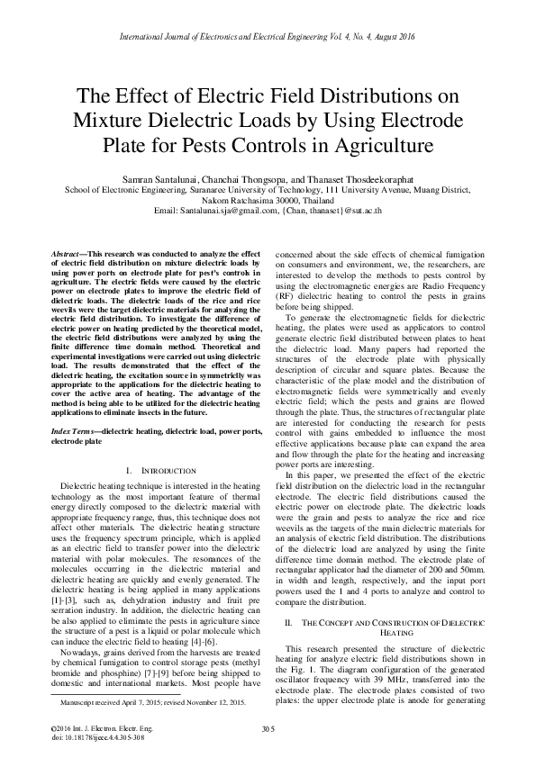 (PDF) The Effect of Electric Field Distributions on Mixture Dielectric ...