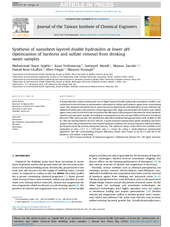 (PDF) Synthesis of nanosheet layered double hydroxides at lower pH ...