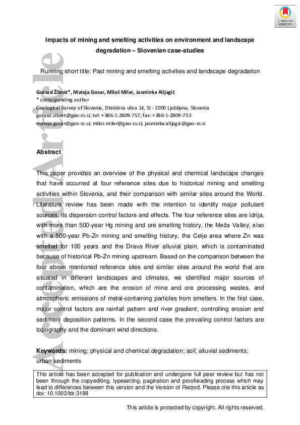 (PDF) Impacts of mining and smelting activities on environment and ...