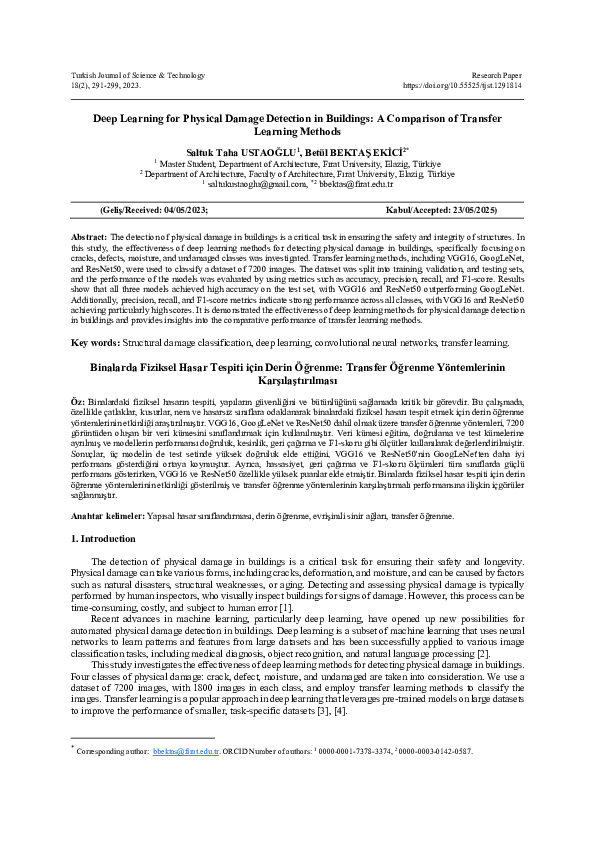 (PDF) Deep Learning for Physical Damage Detection in Buildings: A ...