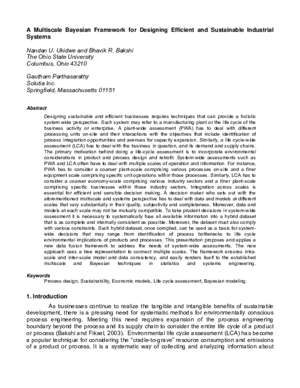 (PDF) A Multiscale Bayesian Framework for Designing Efficient and ...