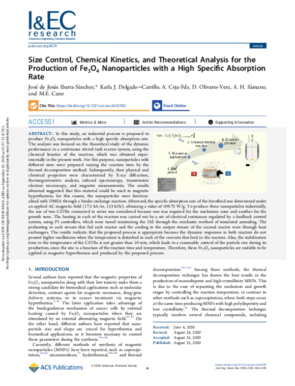 (PDF) Size Control, Chemical Kinetics, and Theoretical Analysis for the ...