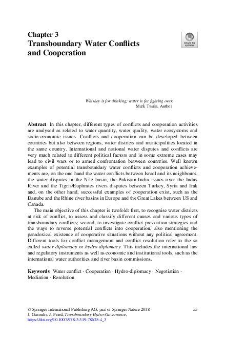 (PDF) Transboundary Water Conflicts and Cooperation