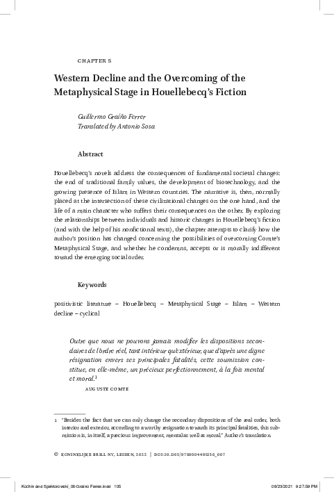 (PDF) Western Decline and the Overcoming of the Metaphysical Stage in ...