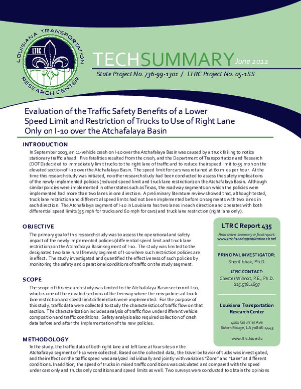 (PDF) Evaluation Of The Traffic Safety Benefits Of A Lower Speed Limit ...