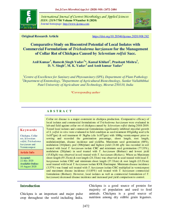 (PDF) Comparative Study on Biocontrol Potential of Local Isolates with ...