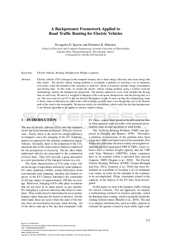 (PDF) A Backpressure Framework Applied to Road Traffic Routing for ...