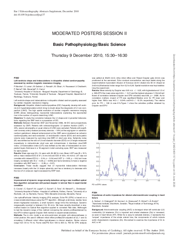 (PDF) Moderated Posters session II: Basic Pathophysiology / Basic ...