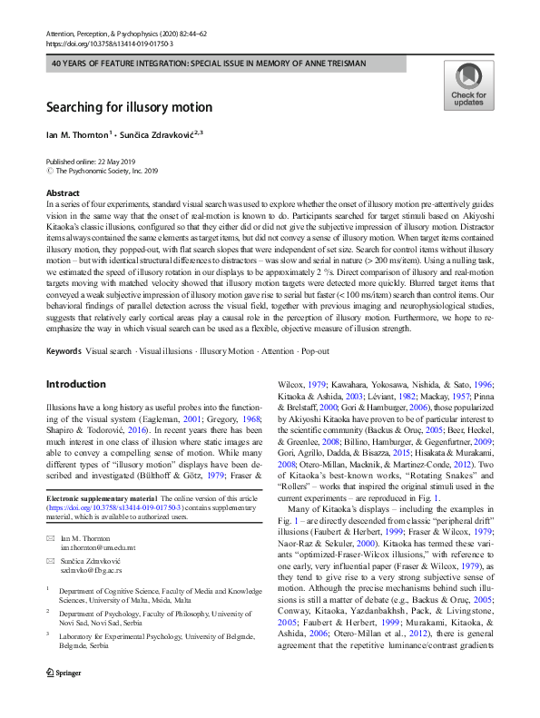 (PDF) Searching for Illusory Motion