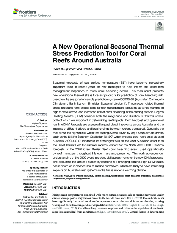 (PDF) A New Operational Seasonal Thermal Stress Prediction Tool for ...