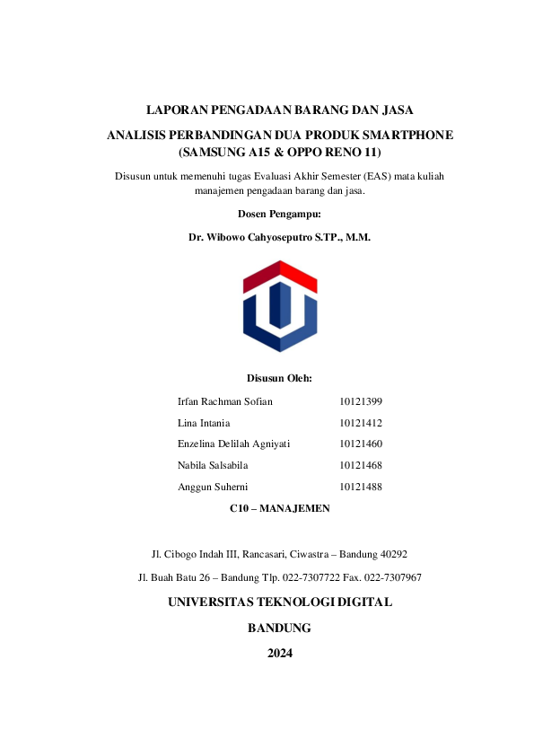 (PDF) LAPORAN PENGADAAN BARANG DAN JASA ANALISIS PERBANDINGAN DUA ...
