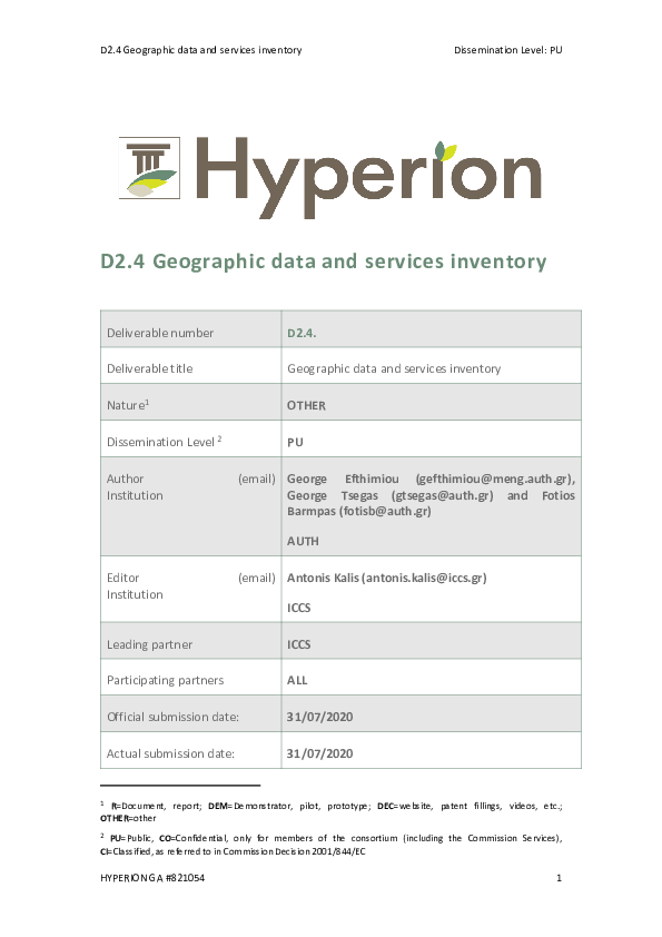 (PDF) D2.4 Geographic data and services inventory