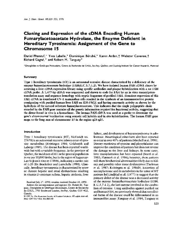 (PDF) Cloning and expression of the cDNA encoding human ...