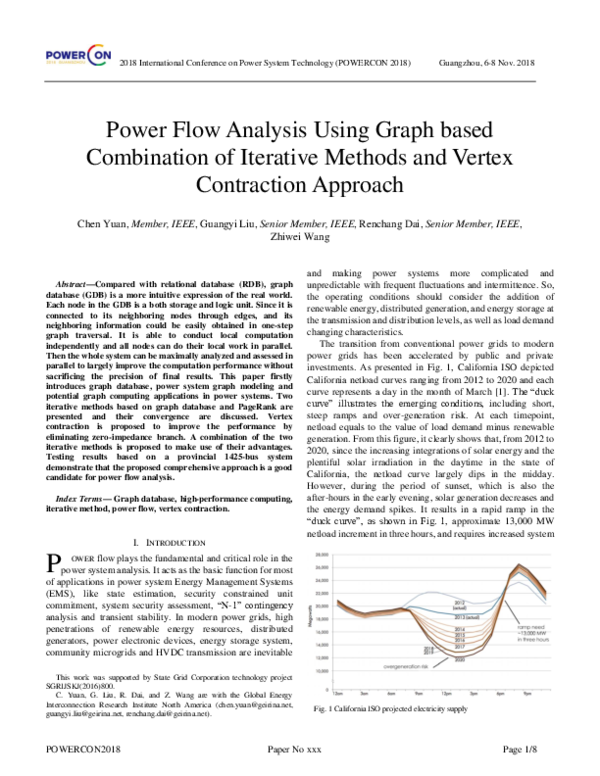 (PDF) Power Flow Analysis Using Graph based Combination of Iterative ...