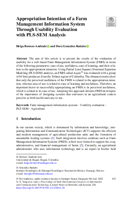(PDF) Appropriation Intention of a Farm Management Information System ...
