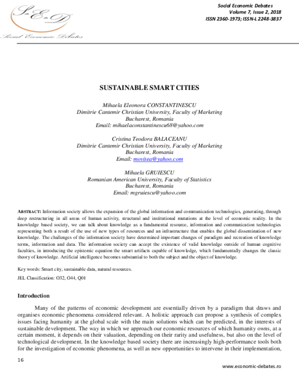 (PDF) Sustainable Smart Cities