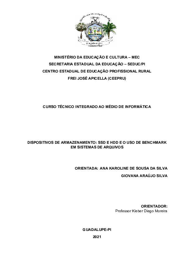 (DOC) TCC -DISPOSITIVOS DE ARMAZENAMENTO SSD E HDDE O USO DE BENCHMARK ...