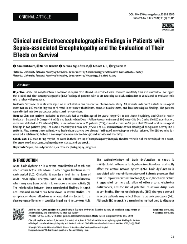 (PDF) Clinical and Electroencephalographic Findings in Patients with ...