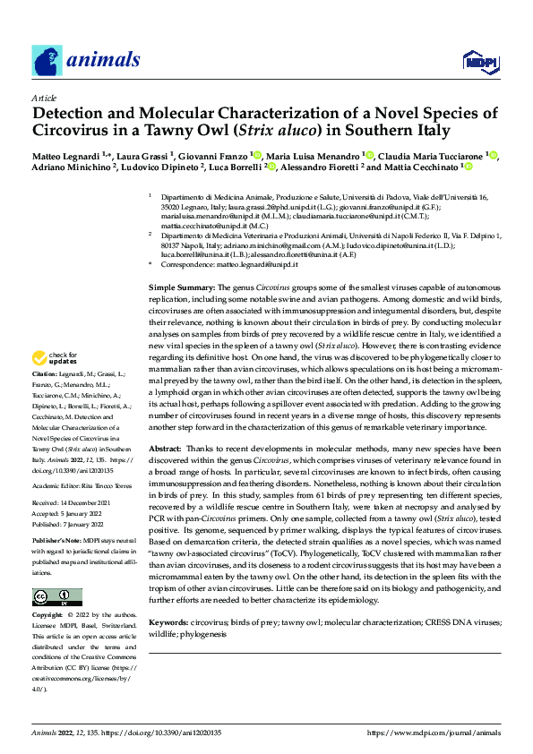 (PDF) Detection and Molecular Characterization of a Novel Species of ...