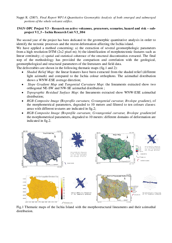 (PDF) Final Report WP1.4:Quantitative Geomorphic Analysis of both ...