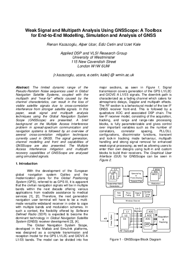 (PDF) Weak Signal & Multipath Analysis Using GNSScope: A Toolbox for ...