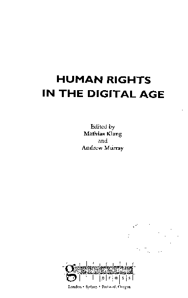 (PDF) Human Rights in the Digital Age