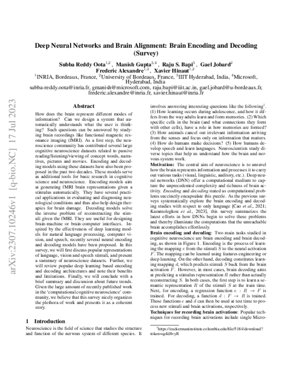(PDF) Deep Neural Networks and Brain Alignment: Brain Encoding and ...