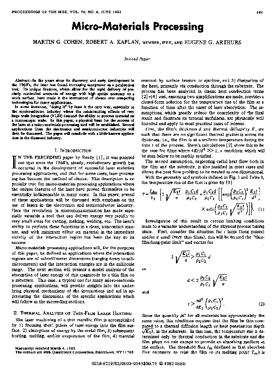 (PDF) Micro-materials processing