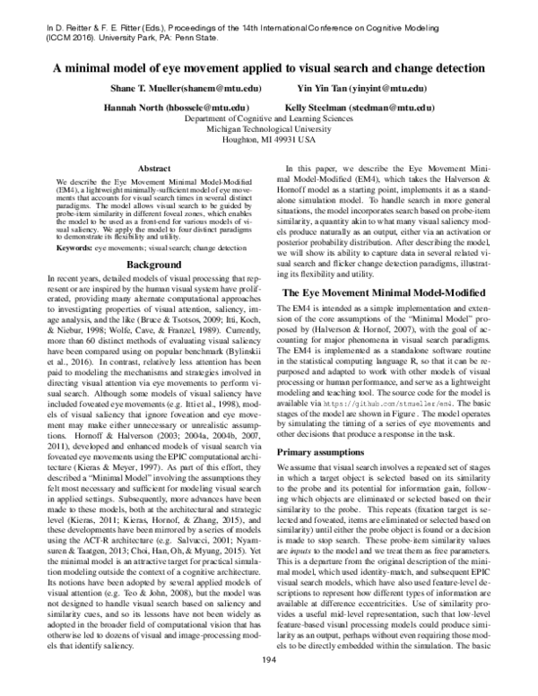 (PDF) A minimal model of eye movement applied to visual search and ...