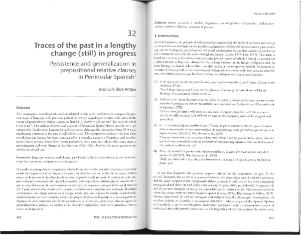 (PDF) Traces of the past in a lenghty change still in progress ...