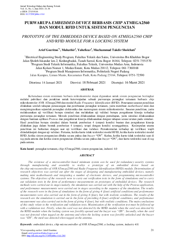 (PDF) Purwarupa Embedded Device Berbasis Chip ATMEGA2560 Dan Modul Rfid ...
