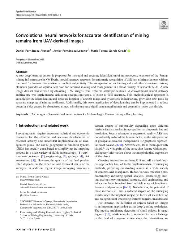 (PDF) Convolutional neural networks for accurate identification of ...