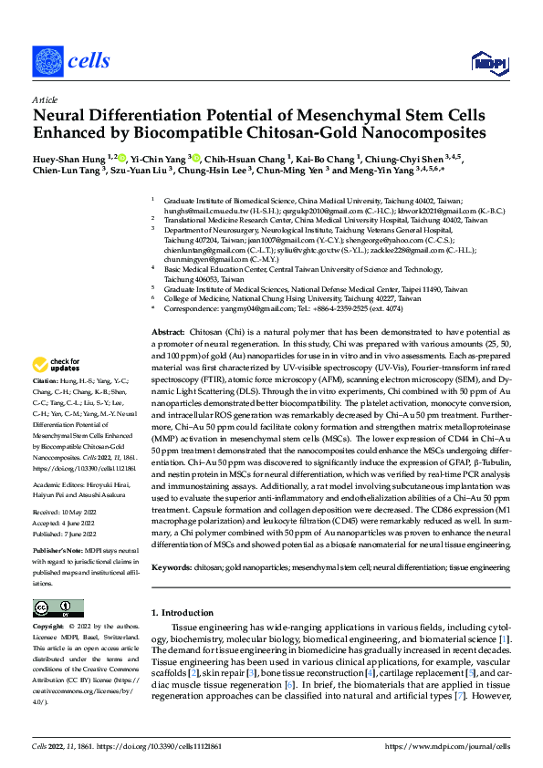 (PDF) Neural Differentiation Potential of Mesenchymal Stem Cells ...