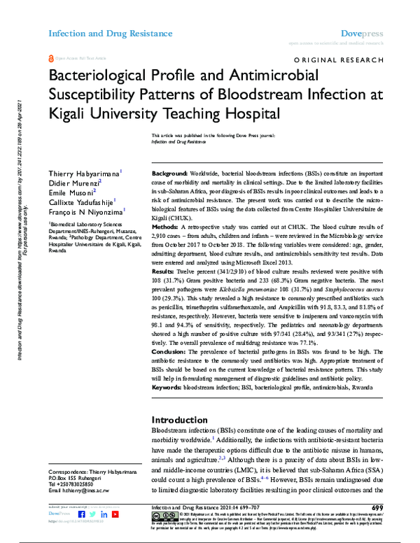 (PDF) Bacteriological Profile and Antimicrobial Susceptibility Patterns ...