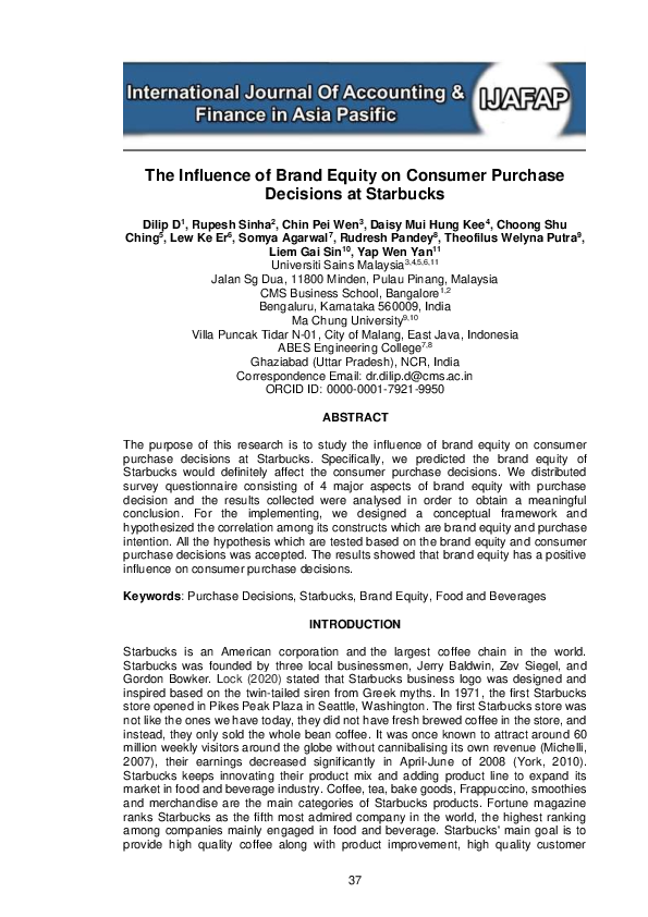 (PDF) The Influence of Brand Equity on Consumer Purchase Decisions at ...
