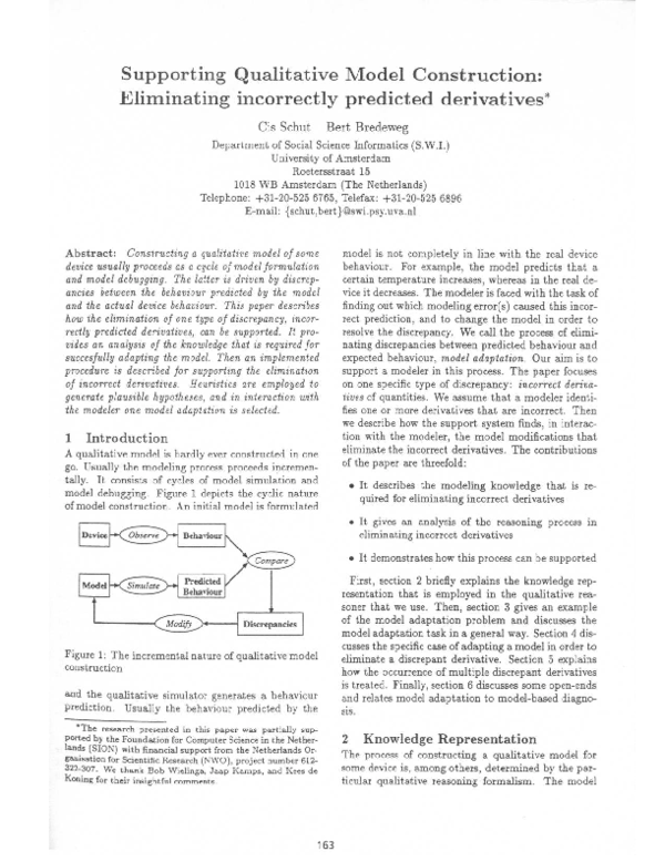 (PDF) Supporting qualitative model construction: eliminating ...