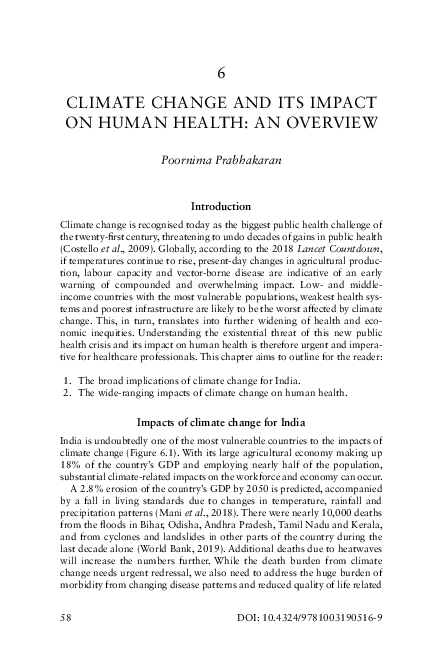 (PDF) Climate change and its impact on human health