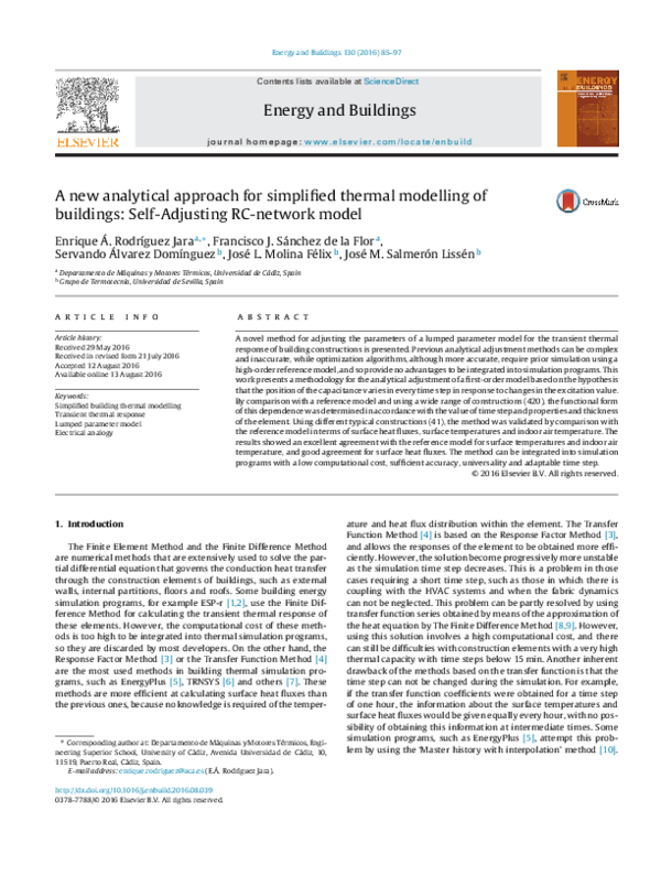 (PDF) A new analytical approach for simplified thermal modelling of ...