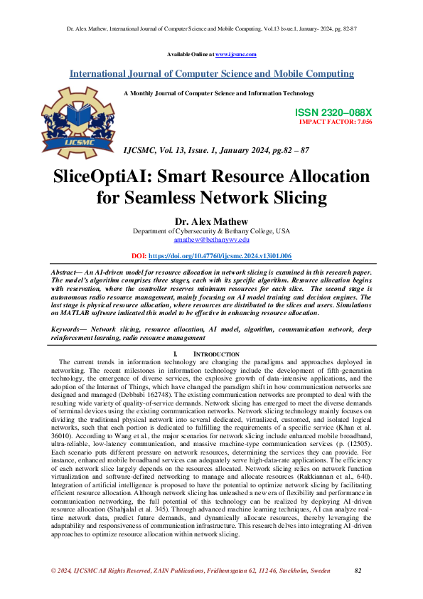 (PDF) SliceOptiAI: Smart Resource Allocation for Seamless Network Slicing