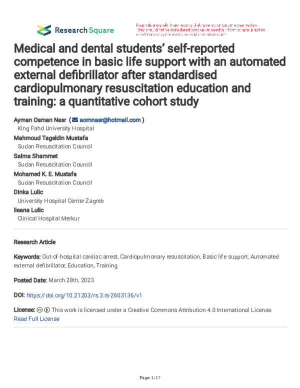 (PDF) Medical and dental students’ self-reported competence in basic ...