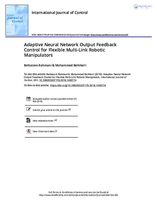 (PDF) Adaptive neural network output feedback control for a class of ...