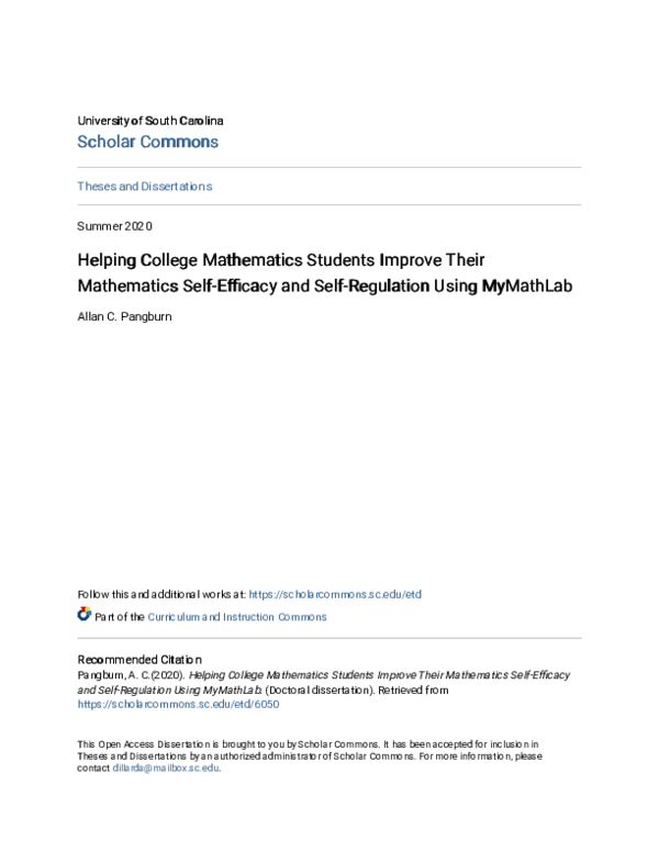 (PDF) Helping College Mathematics Students Improve Their Mathematics ...