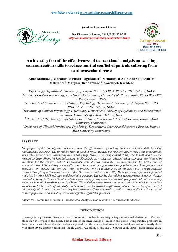 (PDF) An investigation of the effectiveness of transactional analysis ...