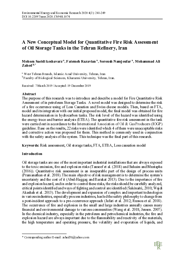 (PDF) A New Conceptual Model for Quantitative Fire Risk Assessment of ...