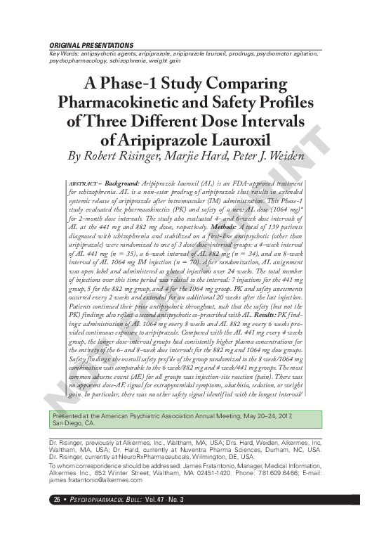 (PDF) A Phase-1 Study Comparing Pharmacokinetic and Safety Profiles of ...